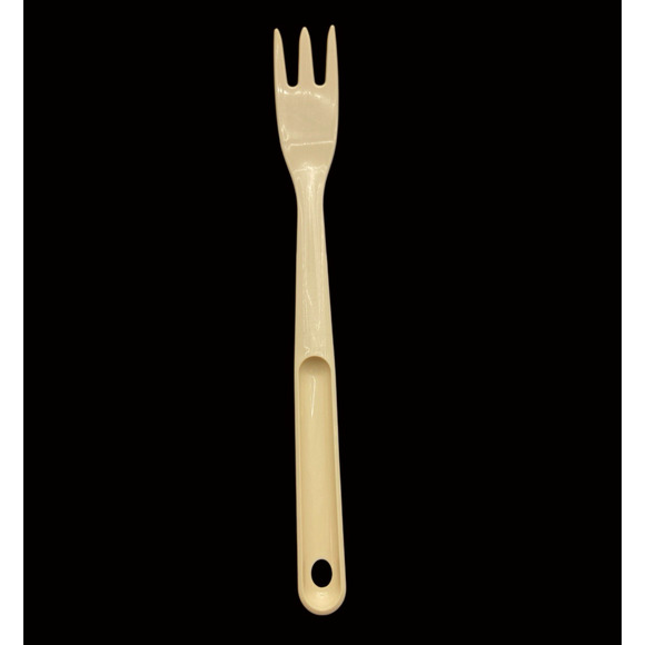 Vintage Tupperware Serving Fork Almond Retro Kitchen - Picture 1 of 7